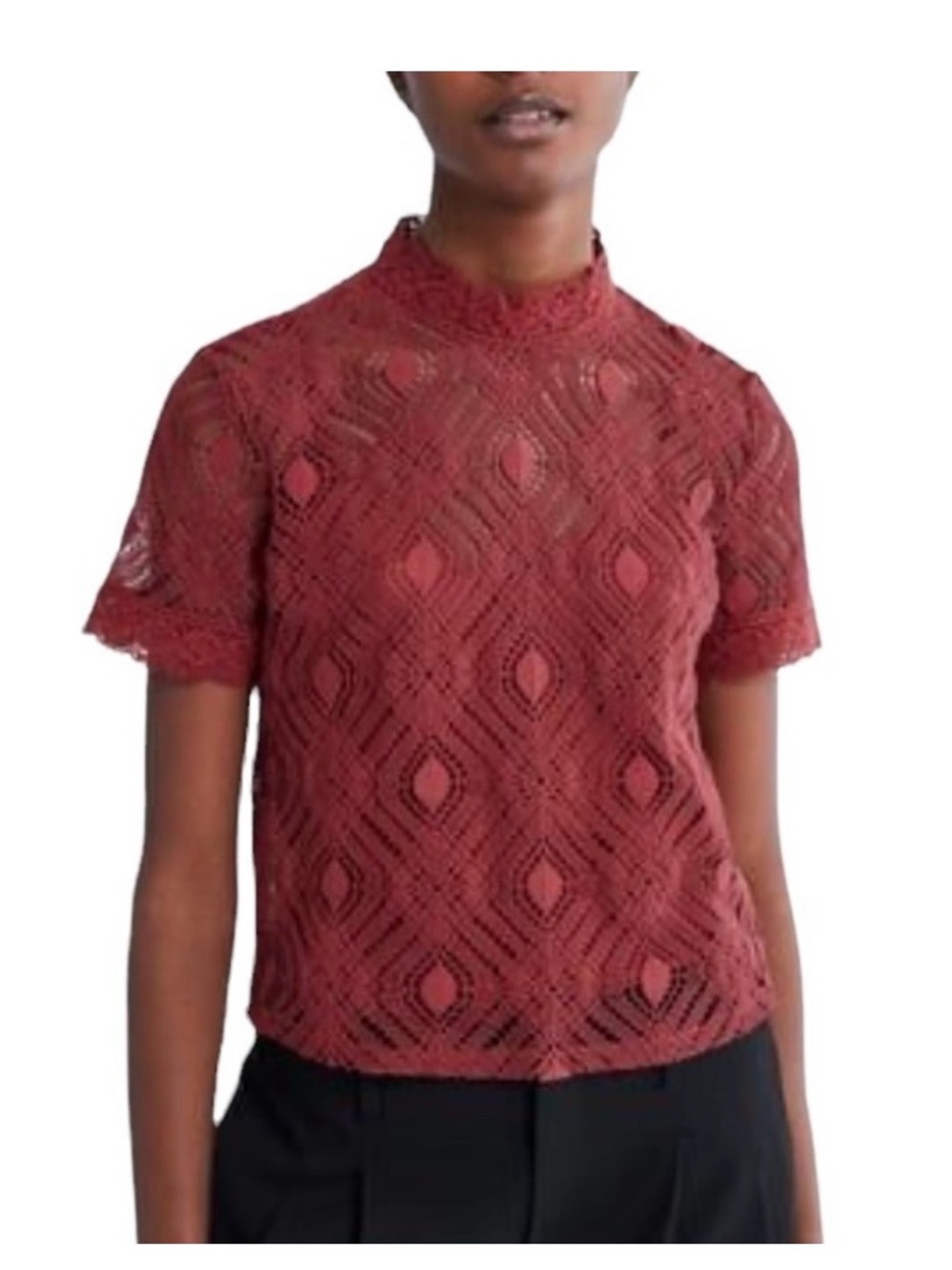 Zara lace top, M. Very gently used - Picture 1 of 4